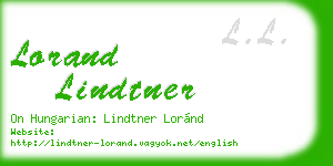 lorand lindtner business card